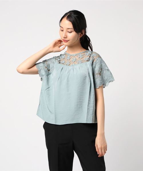 flower（フラワー）の「フェザーブラウス（シャツ/ブラウス・レディース・アイボリー/ブラック/グリーン/ピンク・FREE）」の11枚目の写真