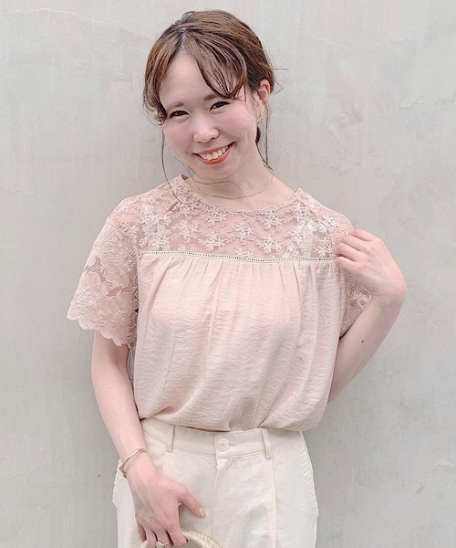 flower（フラワー）の「フェザーブラウス（シャツ/ブラウス・レディース・アイボリー/ブラック/グリーン/ピンク・FREE）」の7枚目の写真