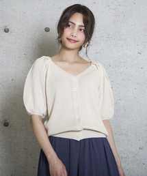 【Jewelobe/ ジュエローブ】2wayボリューム袖ニット