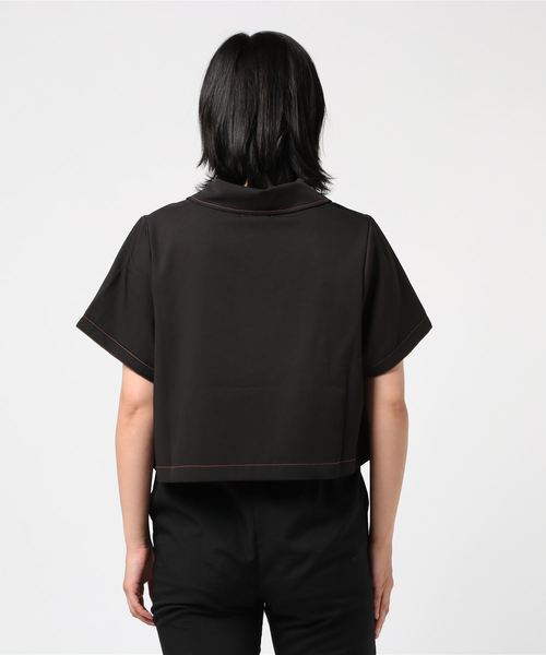 PUNYUS（プニュズ）の「ショート丈開襟シャツ（シャツ/ブラウス・レディース・ブラック/ベージュ/カーキ/オレンジ・1/2/4/3）」の6枚目の写真