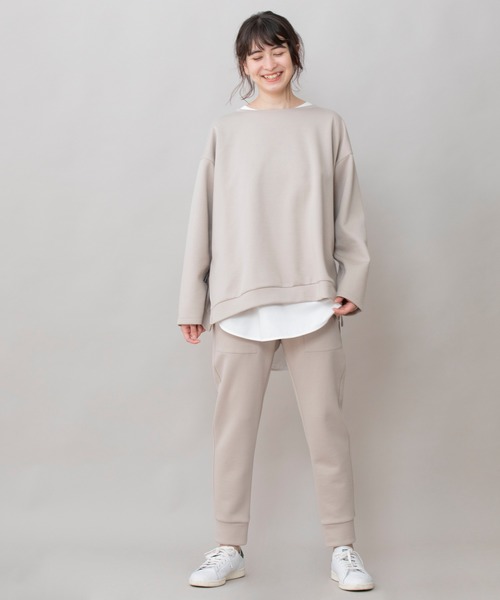 Munich(ミューニック)の「ダンボールニット スウェットパンツ(その他パンツ・レディース・チャコールグレー/ブラック/カーキ/グレイッシュベージュ/モカ/スモークピンク/アイボリー・S/M/XS)」の16枚目の写真