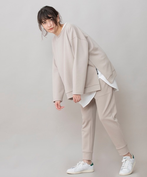 Munich(ミューニック)の「ダンボールニット スウェットパンツ(その他パンツ・レディース・チャコールグレー/ブラック/カーキ/グレイッシュベージュ/モカ/スモークピンク/アイボリー・S/M/XS)」の19枚目の写真