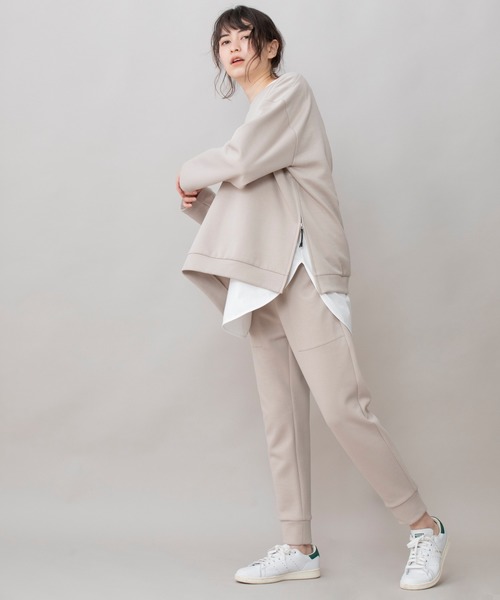 Munich(ミューニック)の「ダンボールニット スウェットパンツ(その他パンツ・レディース・チャコールグレー/ブラック/カーキ/グレイッシュベージュ/モカ/スモークピンク/アイボリー・S/M/XS)」の17枚目の写真