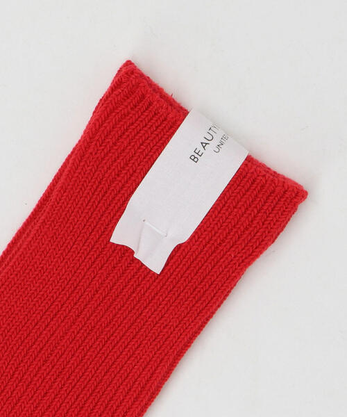BEAUTY&YOUTH UNITED ARROWS（ビューティーアンドユースユナイテッドアローズ）の「BY 1×1 リブ レギュラー ソックス（ソックス/靴下・メンズ・ブラック/ホワイト/パープル/レッド・FREE）」の5枚目の写真