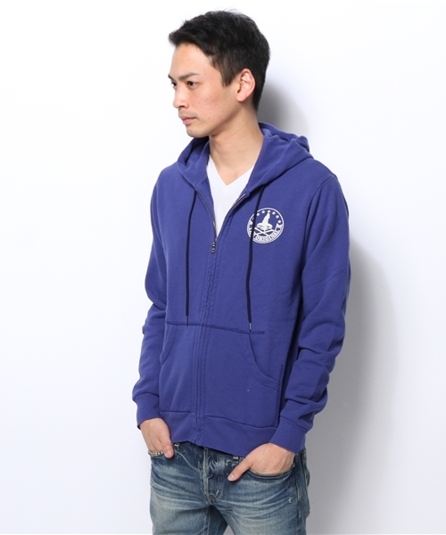 HYSTERIC GLAMOUR（ヒステリックグラマー）の「EAST SIDE COLLEGE pt PK（パーカー・メンズ・ブルー/トップグレー/ブラック・MEDIUM/SMALL/LARGE）」の3枚目の写真