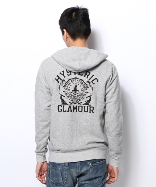 HYSTERIC GLAMOUR（ヒステリックグラマー）の「EAST SIDE COLLEGE pt PK（パーカー・メンズ・ブルー/トップグレー/ブラック・MEDIUM/SMALL/LARGE）」の6枚目の写真
