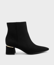 CHARLES & KEITH | メタルアクセントブロックヒールブーツ / Metal Accented Block Heel Boots(ブーツ)