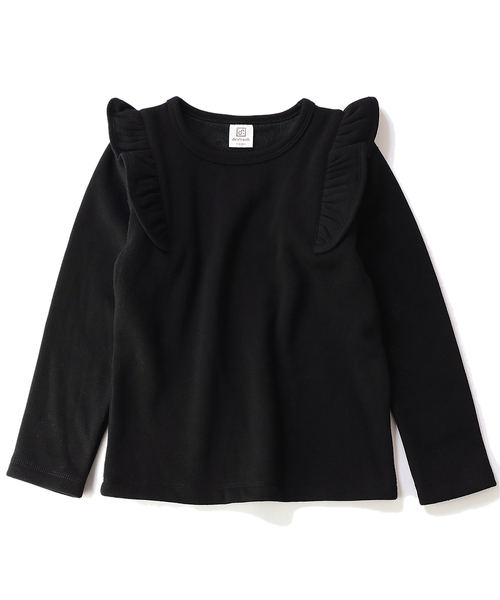 devirock（デビロック）の「裏シャギー肩フリルトップス（Tシャツ/カットソー・キッズ・ブラック/ヘザーチャコール/ブルー系その他/ラベンダー/パープル系その他/ワイン/ピンク系その他/スモークピンク・80ｃｍ/90cm/100cm/110cm/120cm/130cm/140cm/150cm/160cm）」の13枚目の写真