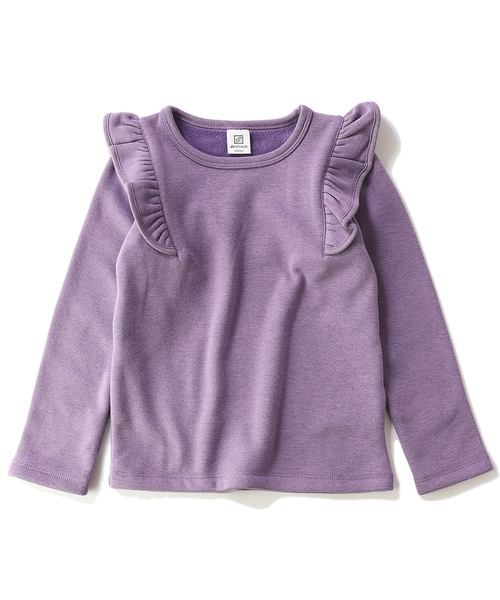 devirock（デビロック）の「裏シャギー肩フリルトップス（Tシャツ/カットソー・キッズ・ブラック/ヘザーチャコール/ブルー系その他/ラベンダー/パープル系その他/ワイン/ピンク系その他/スモークピンク・80ｃｍ/90cm/100cm/110cm/120cm/130cm/140cm/150cm/160cm）」の16枚目の写真