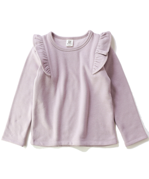 devirock（デビロック）の「裏シャギー肩フリルトップス（Tシャツ/カットソー・キッズ・ブラック/ヘザーチャコール/ブルー系その他/ラベンダー/パープル系その他/ワイン/ピンク系その他/スモークピンク・80ｃｍ/90cm/100cm/110cm/120cm/130cm/140cm/150cm/160cm）」の17枚目の写真