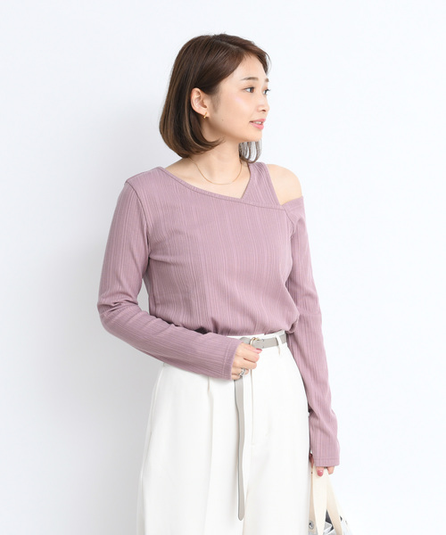 DouDou(ドゥドゥ)の「ランダムテレコセットプルオーバー(Tシャツ/カットソー・レディース・ブラック/ベージュ/ピンク・FREE)」の3枚目の写真