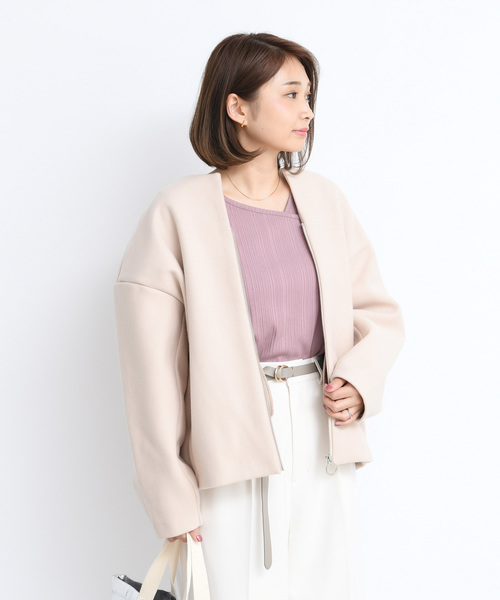 DouDou(ドゥドゥ)の「ランダムテレコセットプルオーバー(Tシャツ/カットソー・レディース・ブラック/ベージュ/ピンク・FREE)」の8枚目の写真