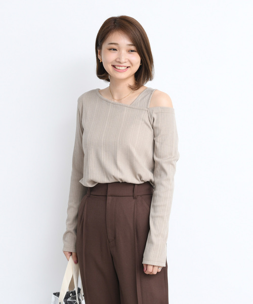 DouDou(ドゥドゥ)の「ランダムテレコセットプルオーバー(Tシャツ/カットソー・レディース・ブラック/ベージュ/ピンク・FREE)」の22枚目の写真