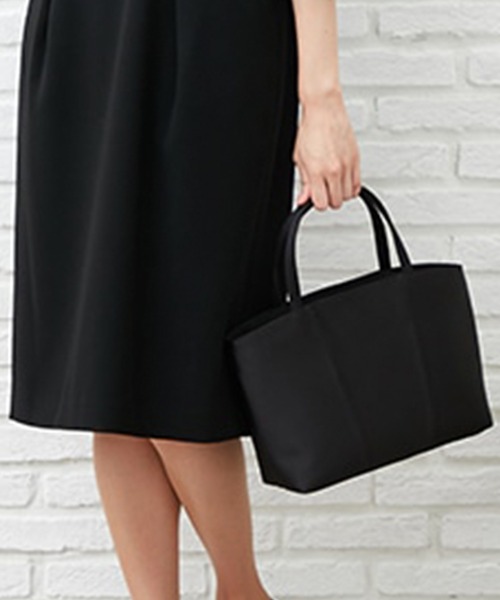 【セール】切替えデザインブラックバッグ【喪服用】（ハンドバッグ）｜CARETTE（カレット）