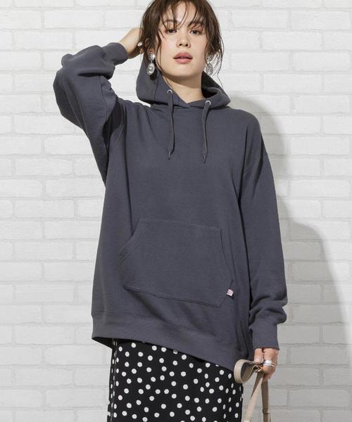 coen（コーエン）の「USAコットン裏毛フーデットパーカー（パーカー・レディース・ナチュラル/ホワイト/ダークグレー・FREE）」の2枚目の写真