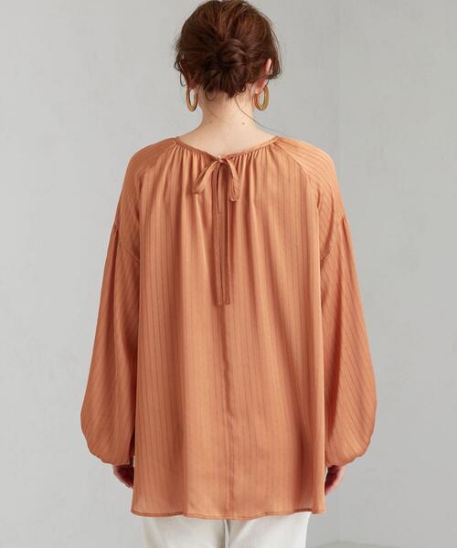 新品　ブラウン　FWラグランバルーンスリーブアウター☆プリーツプリーズ では✖️ 待望の再販?ブラウス バルーンスリーブ バルーン袖[品番