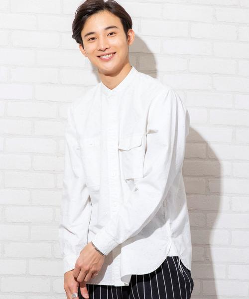 カラーネップバンドカラーシャツ メンズ Men Coen コーエン 公式ファッション通販