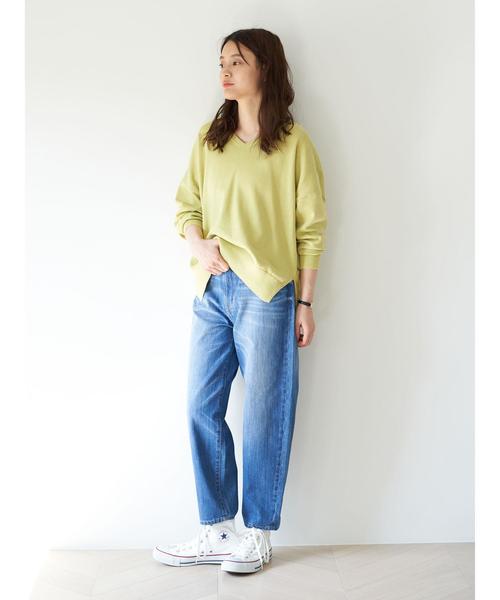 AMERICAN HOLIC（アメリカンホリック）の「バナナクロップドデニム　＊（デニムパンツ・レディース・インディゴブルー/ライトインディゴブルー・MEDIUM/LARGE）」の7枚目の写真