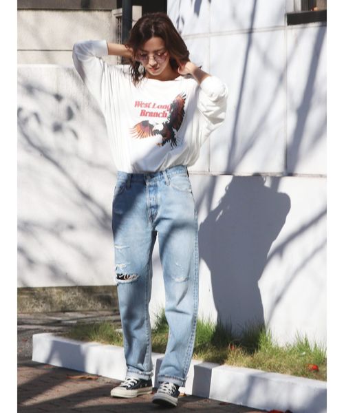 Ungrid（アングリッド）の「クラッシュボーイズデニム（デニムパンツ・レディース・ブルー・24inch/25inch/26inch）」の8枚目の写真