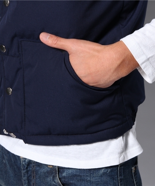 BEAMS（ビームス）の「【THE NORTH FACE PURPLE LABEL / 65/35 Hooded Sierra Vest】（ダウンベスト・メンズ・ブラック/ネイビー・SMALL/MEDIUM）」の8枚目の写真