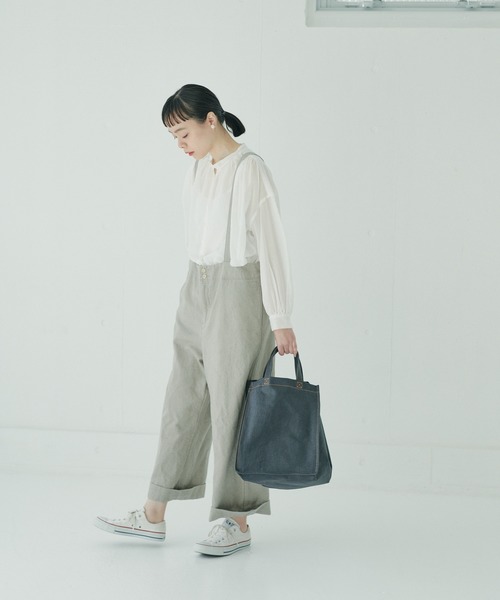 PUAL CE CIN（ピュアルセシン）の「【Kanocoさん着用】ワイドサスペンダーパンツ（その他パンツ・レディース・ブラック/オフホワイト/グレイッシュベージュ・FREE）」の14枚目の写真
