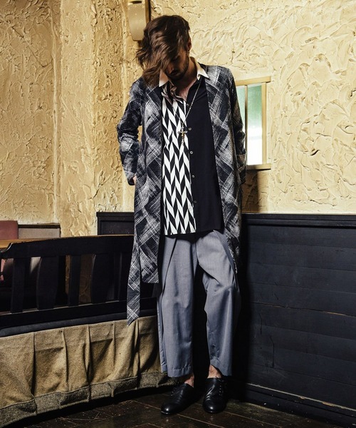 NO ID.（ノーアイディ）の「ボタンレスロングカーディガン（Tシャツ/カットソー・メンズ・ブラック/ネイビー/ワイン・1/2）」の16枚目の写真