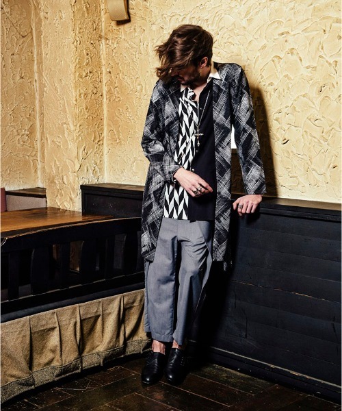 NO ID.（ノーアイディ）の「ボタンレスロングカーディガン（Tシャツ/カットソー・メンズ・ブラック/ネイビー/ワイン・1/2）」の19枚目の写真