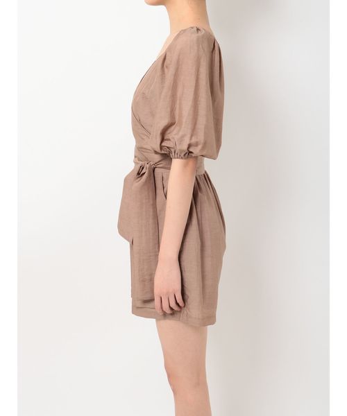 MERCURYDUO（マーキュリーデュオ）の「ボリュームスリーブカシュクールコンビネソン（ワンピース・レディース・ブラック/ブラウン・FREE）」の17枚目の写真