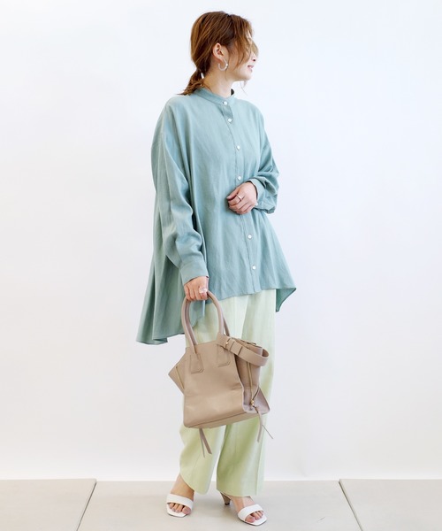 DouDou（ドゥドゥ）の「バックフレアブラウス（シャツ/ブラウス・レディース・オフホワイト/オレンジ/ミント・FREE）」の17枚目の写真