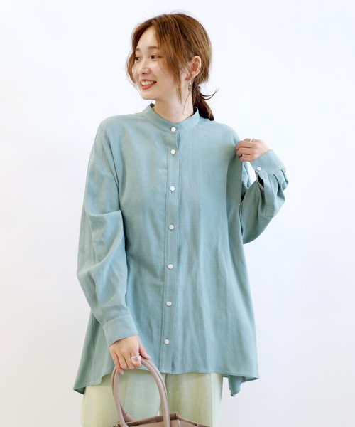 DouDou（ドゥドゥ）の「バックフレアブラウス（シャツ/ブラウス・レディース・オフホワイト/オレンジ/ミント・FREE）」の18枚目の写真