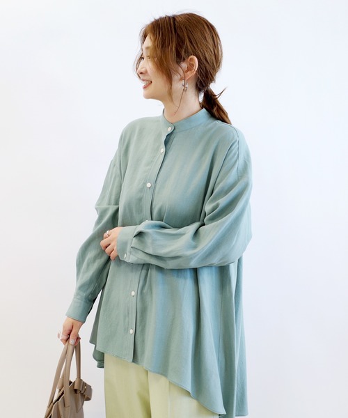 DouDou（ドゥドゥ）の「バックフレアブラウス（シャツ/ブラウス・レディース・オフホワイト/オレンジ/ミント・FREE）」の19枚目の写真