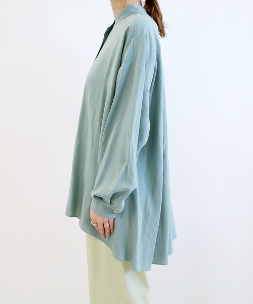 DouDou（ドゥドゥ）の「バックフレアブラウス（シャツ/ブラウス・レディース・オフホワイト/オレンジ/ミント・FREE）」の21枚目の写真