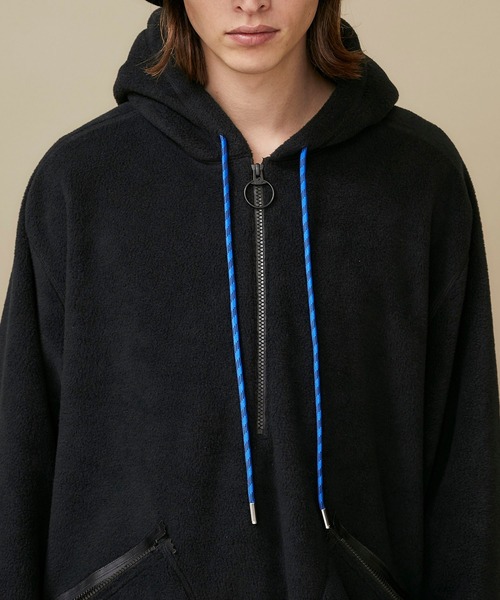 Name.】フリースハーフジップフーデッドブルゾン/NMCU-20AW-003