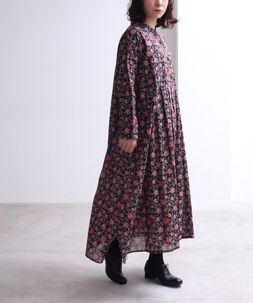 yuni（ユニ ）の「更紗プリント フロントタックワンピース（シャツ 