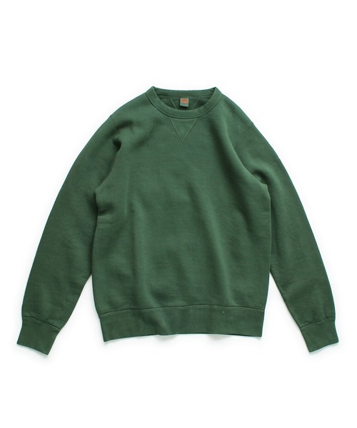 Denime（ドゥニーム）の「【MADE IN JAPAN】SWEATSHIRT VINTAGE WASH（スウェット・メンズ・ネイビー/グリーン/オートミール/スミクロ・SMALL/MEDIUM/LARGE）」の2枚目の写真
