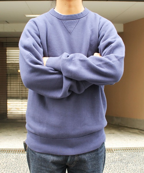 Denime（ドゥニーム）の「【MADE IN JAPAN】SWEATSHIRT VINTAGE WASH（スウェット・メンズ・ネイビー/グリーン/オートミール/スミクロ・SMALL/MEDIUM/LARGE）」の19枚目の写真