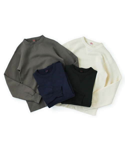 Denime（ドゥニーム）の「【MADE IN JAPAN】SWEATSHIRT VINTAGE WASH（スウェット・メンズ・ネイビー/グリーン/オートミール/スミクロ・SMALL/MEDIUM/LARGE）」の22枚目の写真