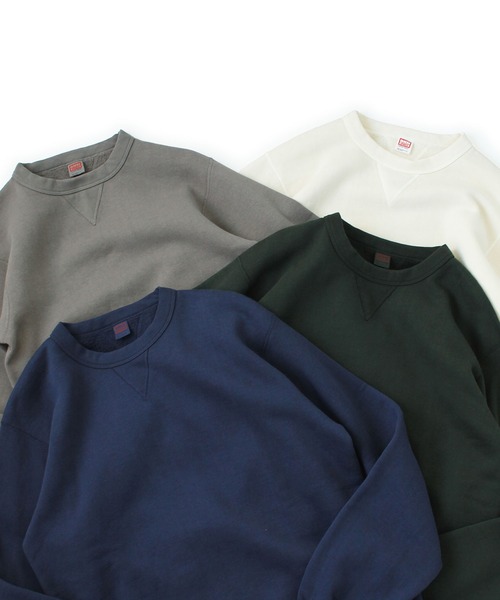 Denime（ドゥニーム）の「【MADE IN JAPAN】SWEATSHIRT VINTAGE WASH（スウェット・メンズ・ネイビー/グリーン/オートミール/スミクロ・SMALL/MEDIUM/LARGE）」の21枚目の写真