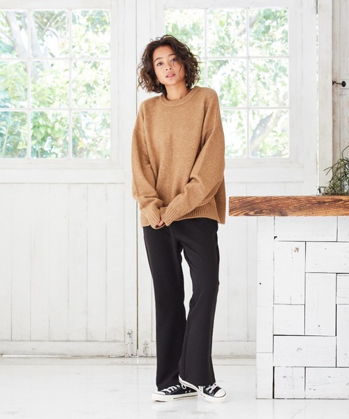 RIKKA FEMME(リッカファム)の「RIKKA FEMME/リッカファム セーター R20FW107(ニット/セーター・レディース・ブラウン/オフホワイト・FREE)」の5枚目の写真