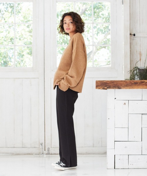 RIKKA FEMME(リッカファム)の「RIKKA FEMME/リッカファム セーター R20FW107(ニット/セーター・レディース・ブラウン/オフホワイト・FREE)」の6枚目の写真