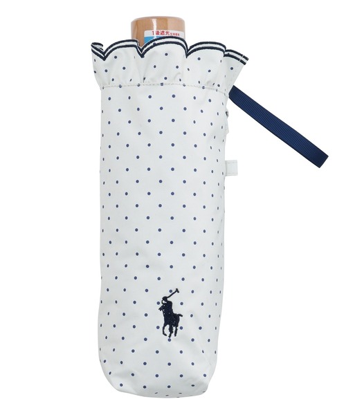 価格が安い 晴雨兼用折りたたみ日傘 シャンブレードット フリル 折りたたみ傘 Polo Ralph Lauren ポロラルフローレン のファッション 特売激安 Number16 Com