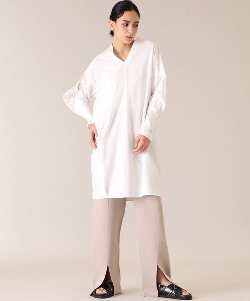 Luftrobe（ルフトローブ）の「《Luftrobe》フロントスリットニットパンツ（その他パンツ・レディース・ブラック/ベージュ・9号）」の6枚目の写真