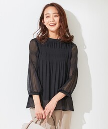 【美人百花5月号掲載】プリーツシフォン ブラウス