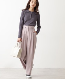 N.（N. Natural Beauty Basic） | 2タックハイウエストパンツ(その他パンツ)