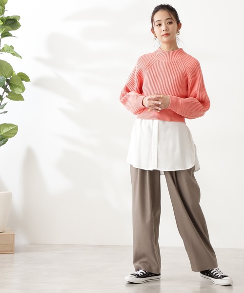 N.(N. Natural Beauty Basic)(エヌエヌナチュラルビューティーベーシック)の「2タックハイウエストパンツ(その他パンツ・レディース・ピンク/ブルー/ベージュ・MEDIUM)」の20枚目の写真