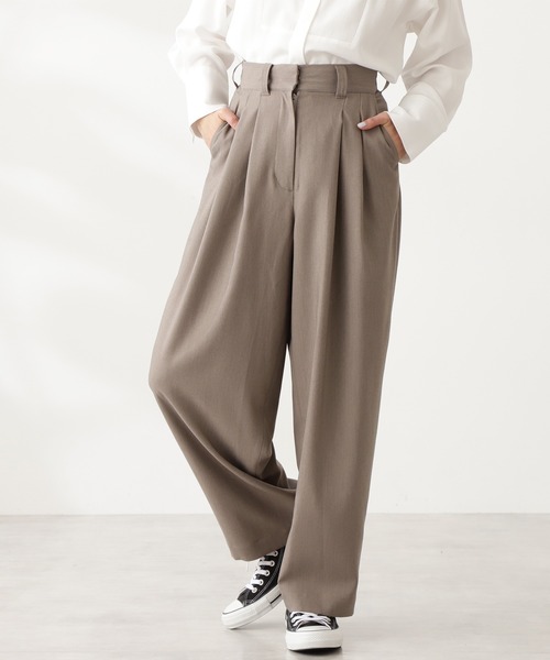 N.(N. Natural Beauty Basic)(エヌエヌナチュラルビューティーベーシック)の「2タックハイウエストパンツ(その他パンツ・レディース・ピンク/ブルー/ベージュ・MEDIUM)」の17枚目の写真