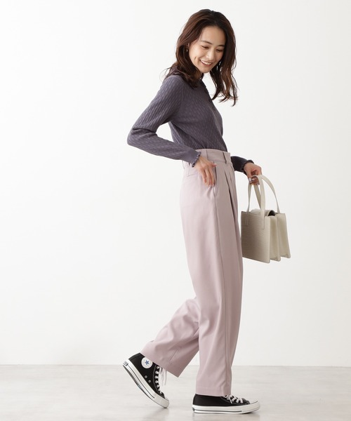 N.(N. Natural Beauty Basic)(エヌエヌナチュラルビューティーベーシック)の「2タックハイウエストパンツ(その他パンツ・レディース・ピンク/ブルー/ベージュ・MEDIUM)」の18枚目の写真