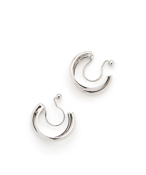 colleca la（コレカラ）の「ノンホール・2連フープイヤリング（イヤリング・レディース・シルバー/ゴールド・FREE）」の8枚目の写真