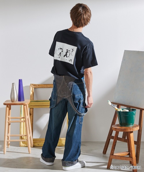 ブルーピリオド】コラボ オーバーサイズ ロゴ＆イラストプリント半袖T