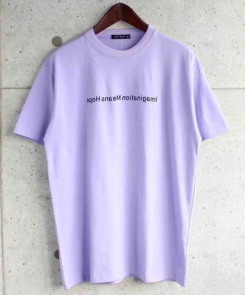 SHISKY(シスキー)の「プリント半袖Tシャツ カットソー(Tシャツ/カットソー・メンズ・モカ/ベージュ系/オフホワイト/オレンジ/ラベンダー/ホワイト系/ベージュ/ブラック/チャコール/ミント・M/L/XL)」の9枚目の写真